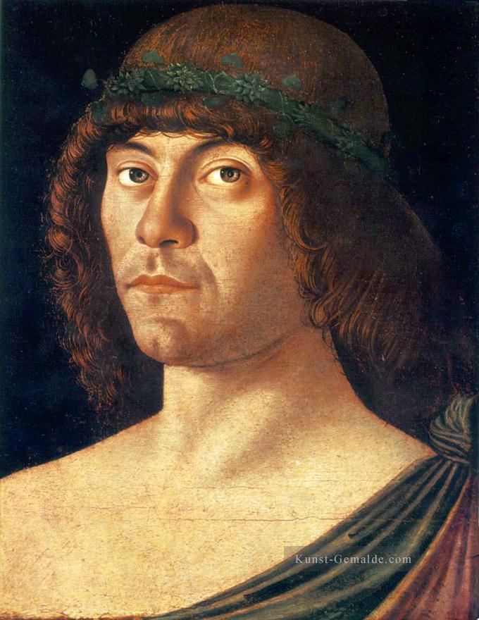 Porträt eines Humanisten Renaissance Giovanni Bellini Das Ölgemälde
